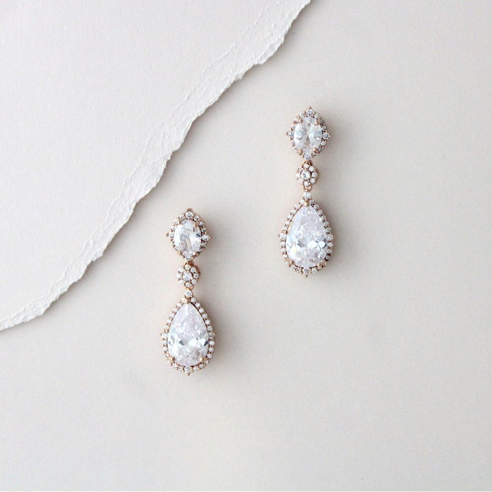14k Gold Plated Earrings  Choose 1 Rose Gold Gold White Gold